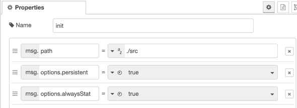 inject node config